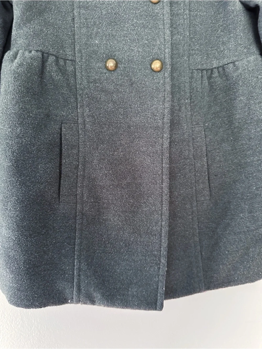Baby B’gosh Girls 5T Double Breasted Grey Coat